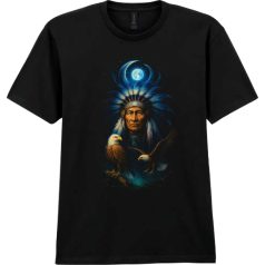 Indián a kozmikus égbolt alatt póló