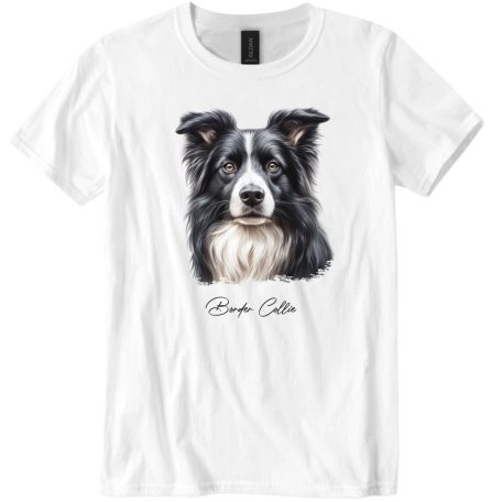 Border Collie kutya mintás póló