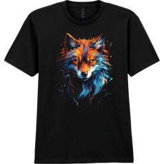Blue Yellow and Orange Wolf