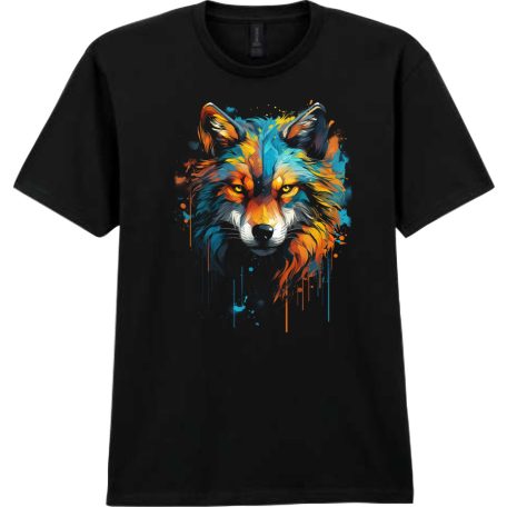 Blue Yellow and Orange Wolf II