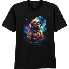 Astronaut Pug II űrhajós mopsz kutyás mintás póló