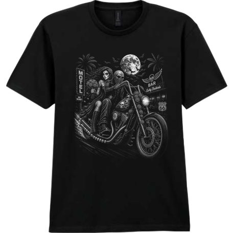 Ride to Hell koponyás motoros póló